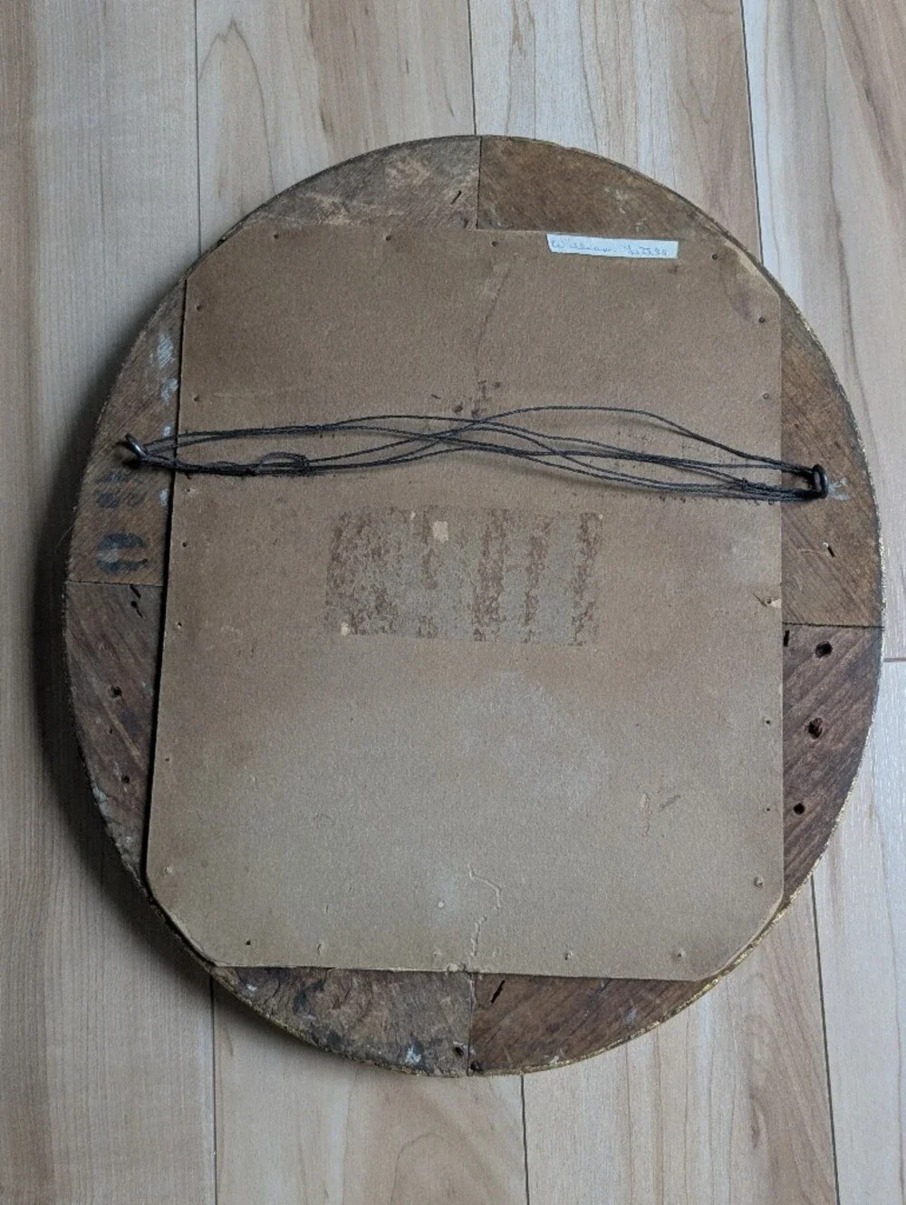 Large Antique Oval Gold Gilt Gesso Wooden Frame Ornate 12